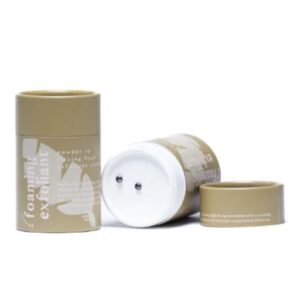 Exfoliant – powder to fizzing foam 2 oz • 100% paperboard tube - no plastic