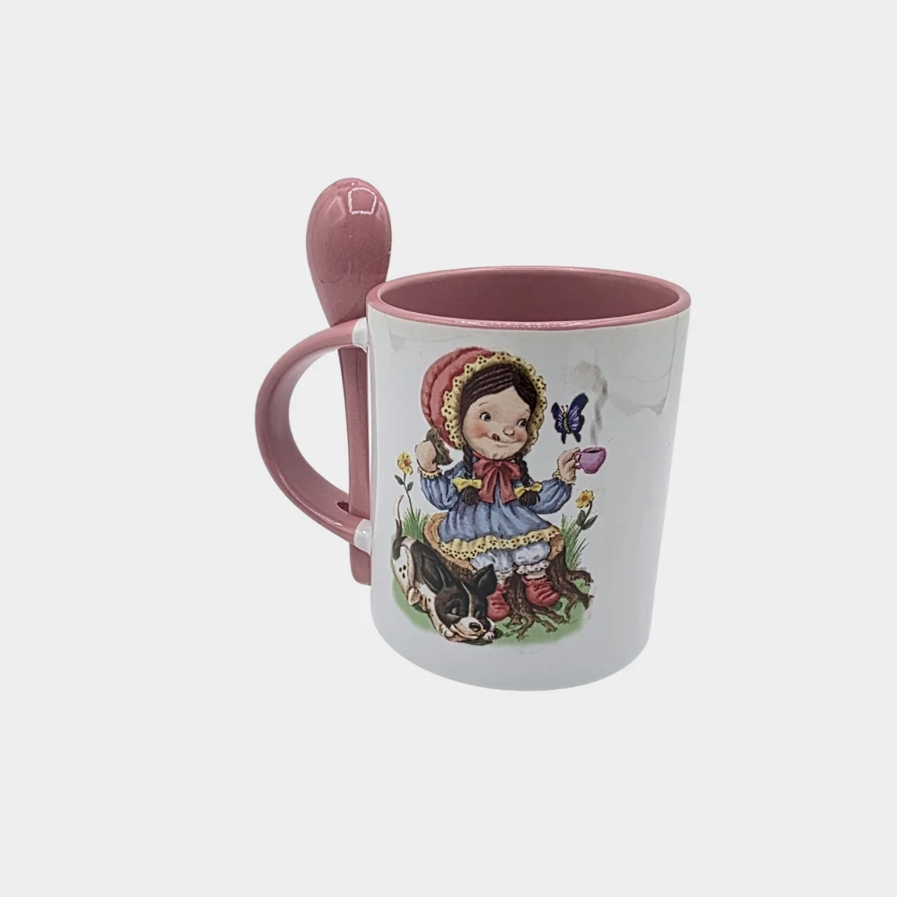 Tea is Life’s Delight Pink Mug featuring Pioneer Polly