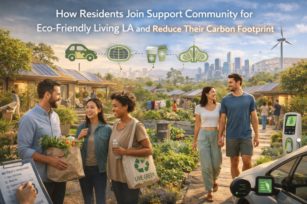 How Residents Join Support Community for Eco Friendly Living LA and Reduce Their Carbon Footprint