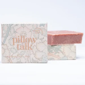 moisturizing soap Pillow Talk made with coconut oil, olive oil, babassu, honey & clay